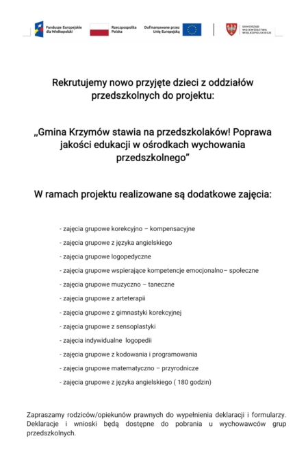 Rekrutacja projekt UE